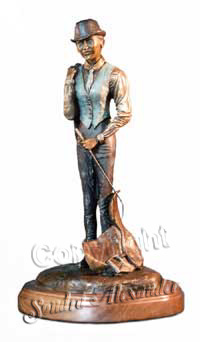 "Hurry Up and Wait" Bronze figure